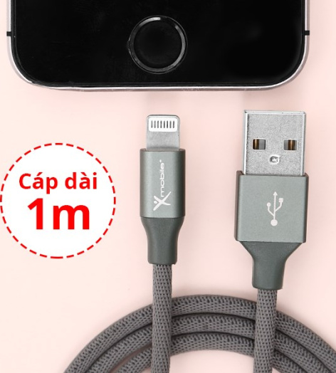 Cáp Lightning 1m Xmobile LTL-01X Xanh rêu