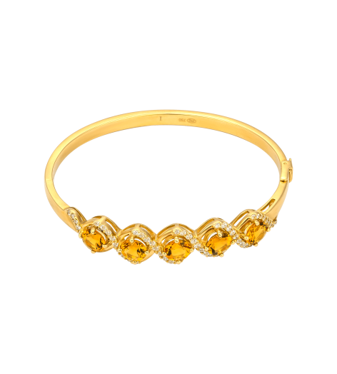 Vòng tay Vàng 18K đính đá Citrine PNJ CTXMY000028