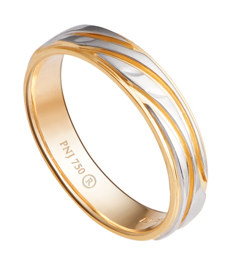 Nhẫn cưới Vàng 18K PNJ Sánh Duyên 0000C000032