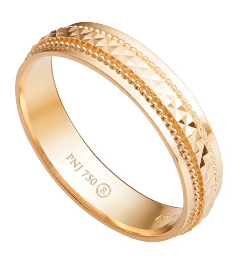 Nhẫn cưới Nam Vàng 18K PNJ Sánh Duyên 0000Y000380
