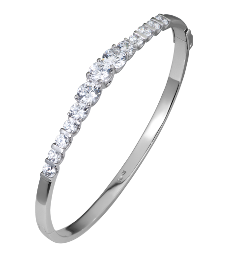 Vòng tay Vàng trắng 10K đính đá ECZ Swarovski PNJ XMXMW000053