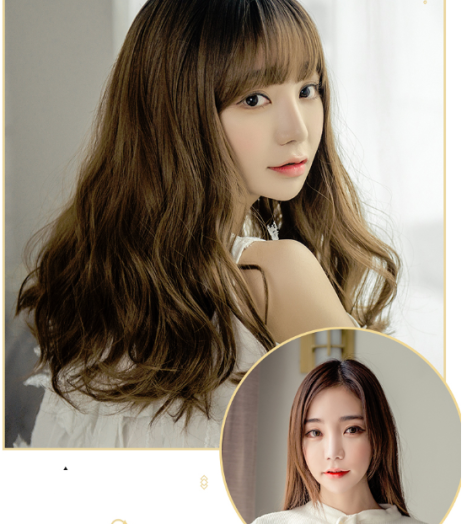 Tóc giả xoăn đuôi hàn quốc W-51