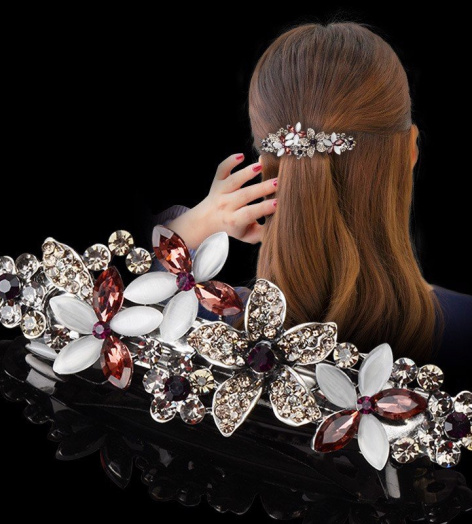 KẸP TÓC CAO CẤP - GHIM KẸP TÓC NỮ ĐẸP ĐÍNH ĐÁ MÀU ĐỎ - MÃ KT247