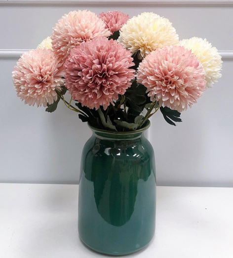 Lọ hoa Bát Tràng men hỏa biến xanh ngọc bích dáng chuông nơ