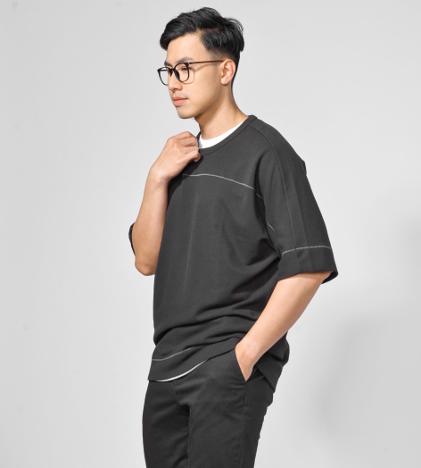 Áo thun nam tay ngắn, rã thân form LOOSE - 10F20TSH022