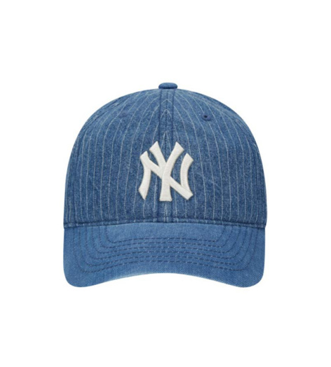 Mũ MLB Denim Stripe Ball Cap New York Yanyees 32CPDY011-50U Màu Xanh Bò