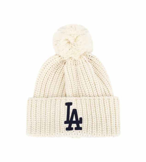 Mũ MLB Pom Pom Beanie LA Dodgers 32CPBA941-07L Màu Trắng