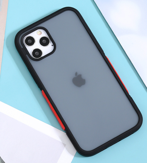 Ốp lưng iPhone 12/ 12 Pro Nhựa cứng viền dẻo Double Color TPU COSANO Đen