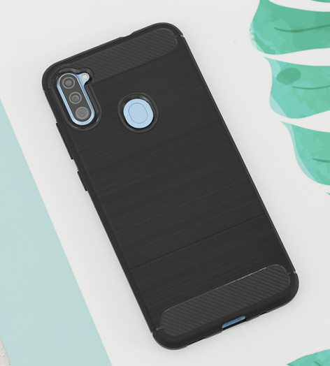 Ốp lưng Galaxy A11 Nhựa dẻo Fancy TPU COSANO Đen