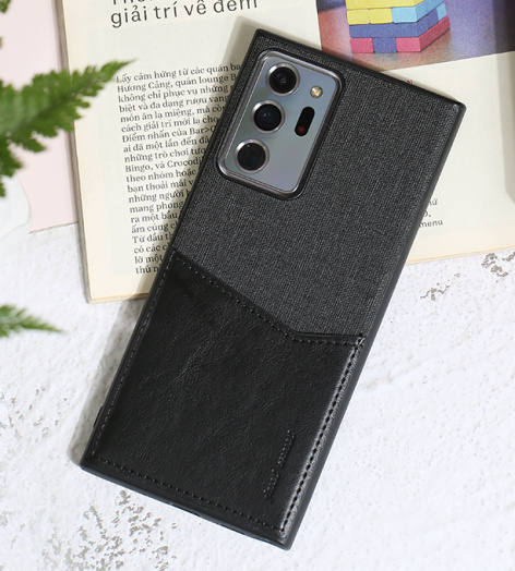 Ốp lưng Galaxy Note 20 Ultra Nhựa cứng viền dẻo V Pocket II JM Đen