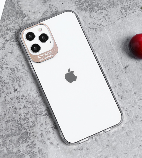 Ốp lưng iPhone 12/12 Pro Nhựa dẻo Metalic MEEKER Gold