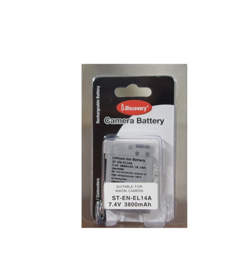 PIN I-DISCOVERY EN-EL14A CHO NIKON D3100, D3200, D3400, D5100, D5200, P7000, P7100,D5300, D5500, D5600