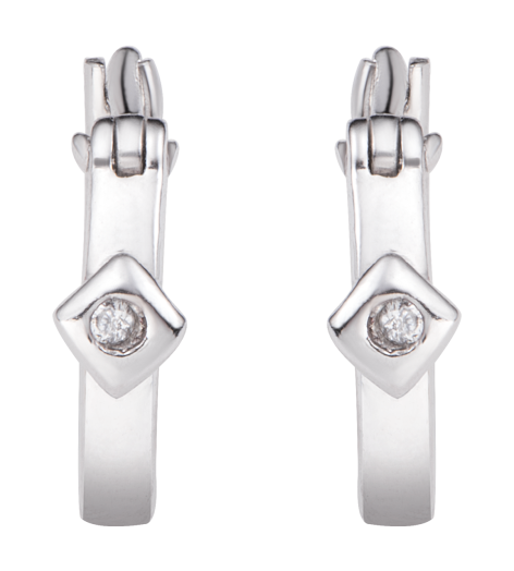 Bông tai trẻ em bạc đính đá PNJSilver XM00K000139