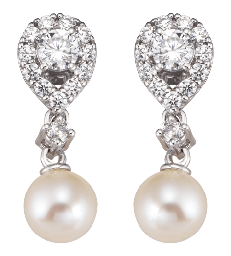 Bông tai bạc đính ngọc trai PNJSilver Her Time PFXMK000035