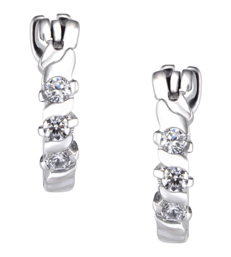 Bông tai bạc đính đá PNJSilver XM00K000099