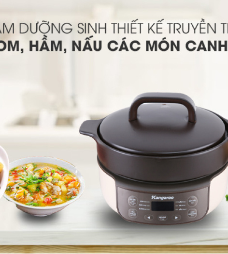 Nồi hầm dưỡng sinh Kangaroo KG3SC1 3 lít