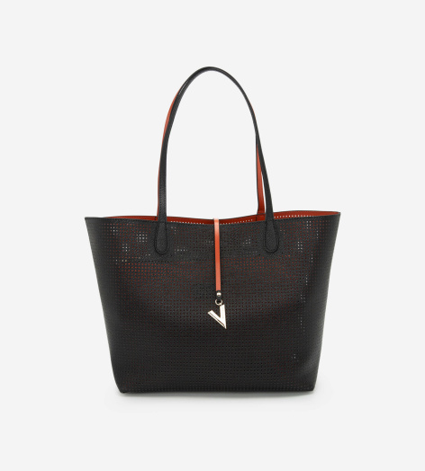 Túi Tote Họa Tiết Hình Học Laser Cut - TOT 0069 - Màu Đen