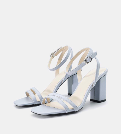 Giày Sandal Mũi Vuông Gót Vuông