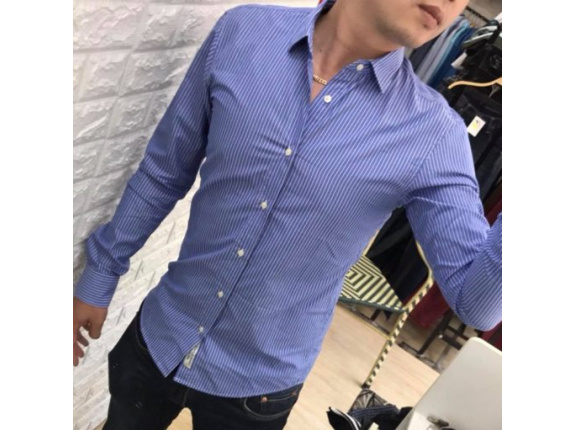 Sơ mi nam dài tay kẻ sọc hàng hiệu Scotch & Soda
