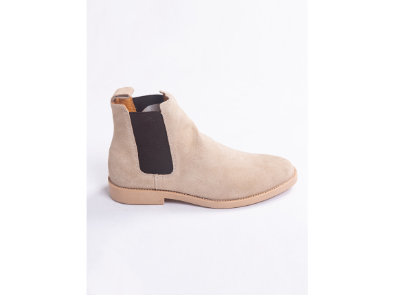 GIÀY CHELSEA BOOT DA LỘN MÀU XÁM 