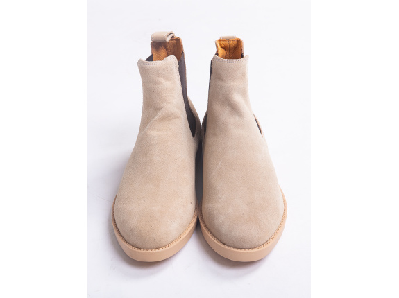 GIÀY CHELSEA BOOT DA LỘN MÀU XÁM 